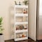 Hastings Home 5-tier Hastings Home Slim Rolling Cart, Laundry Room, Bathroom, Kitchen Organizer on Wheels, White 951611JLQ - alternate 1